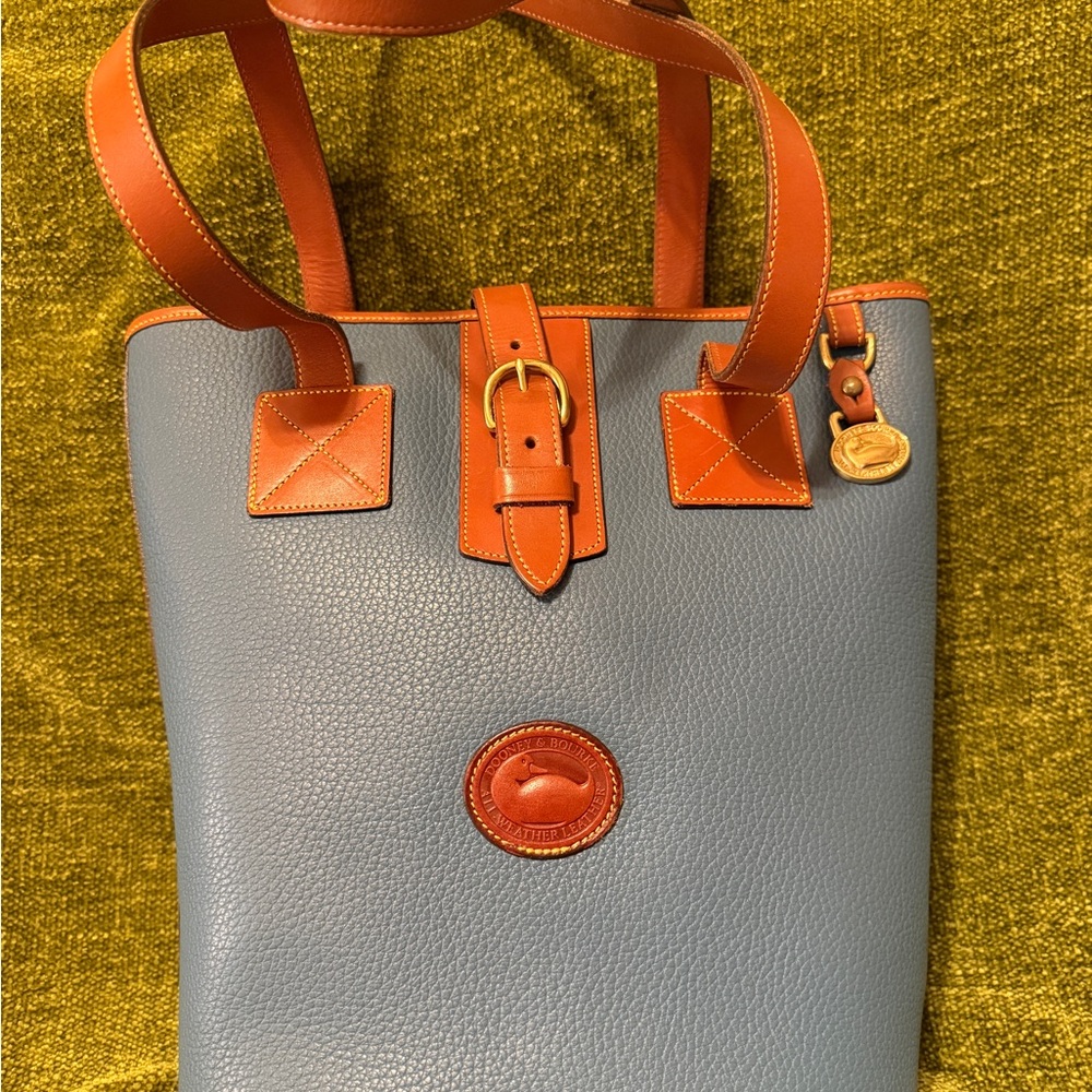 Dooney and Bourke R172 North South Tote in Mediterranean Blue - Picture 2 of 14
